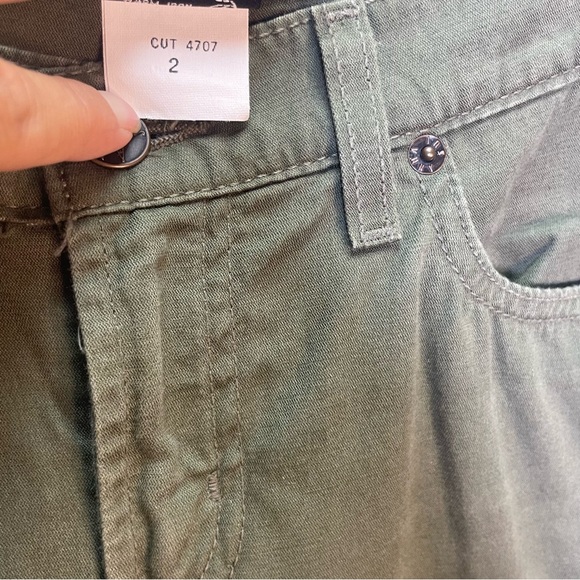 Vintage Anna Sui Utility Y2K Green Cotton Straight Leg Pants - Picture 4 of 6